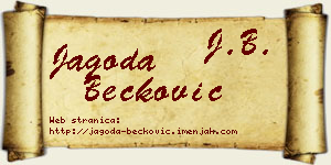 Jagoda Bećković vizit kartica